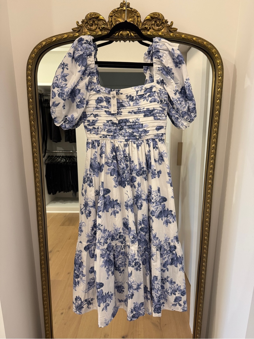 The A&F Emerson Poplin Puff Sleeve Midi Dress - Picture 4 of 4